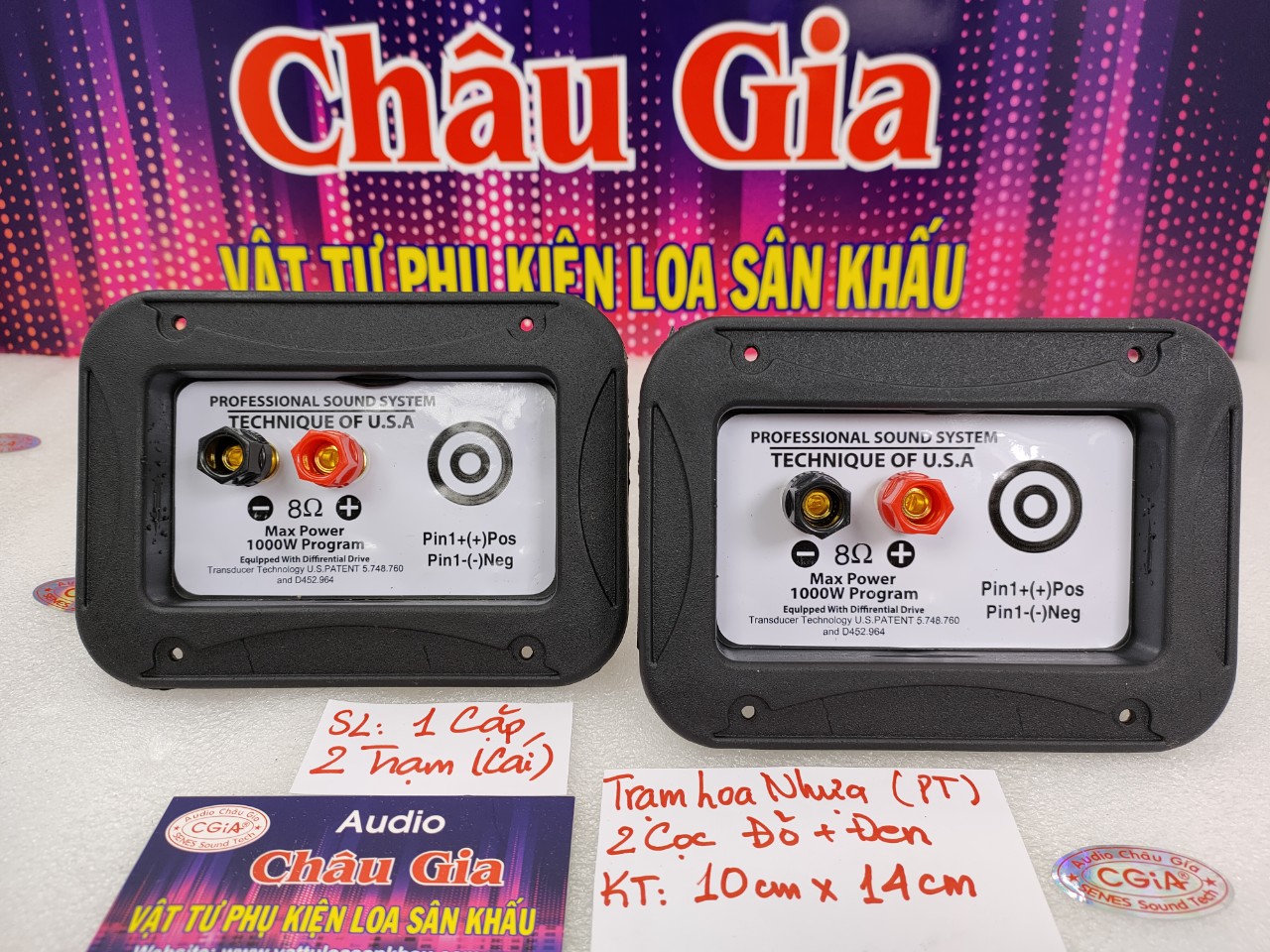 Trạm loa nhựa 10cm x14cm Audio Châu Gia