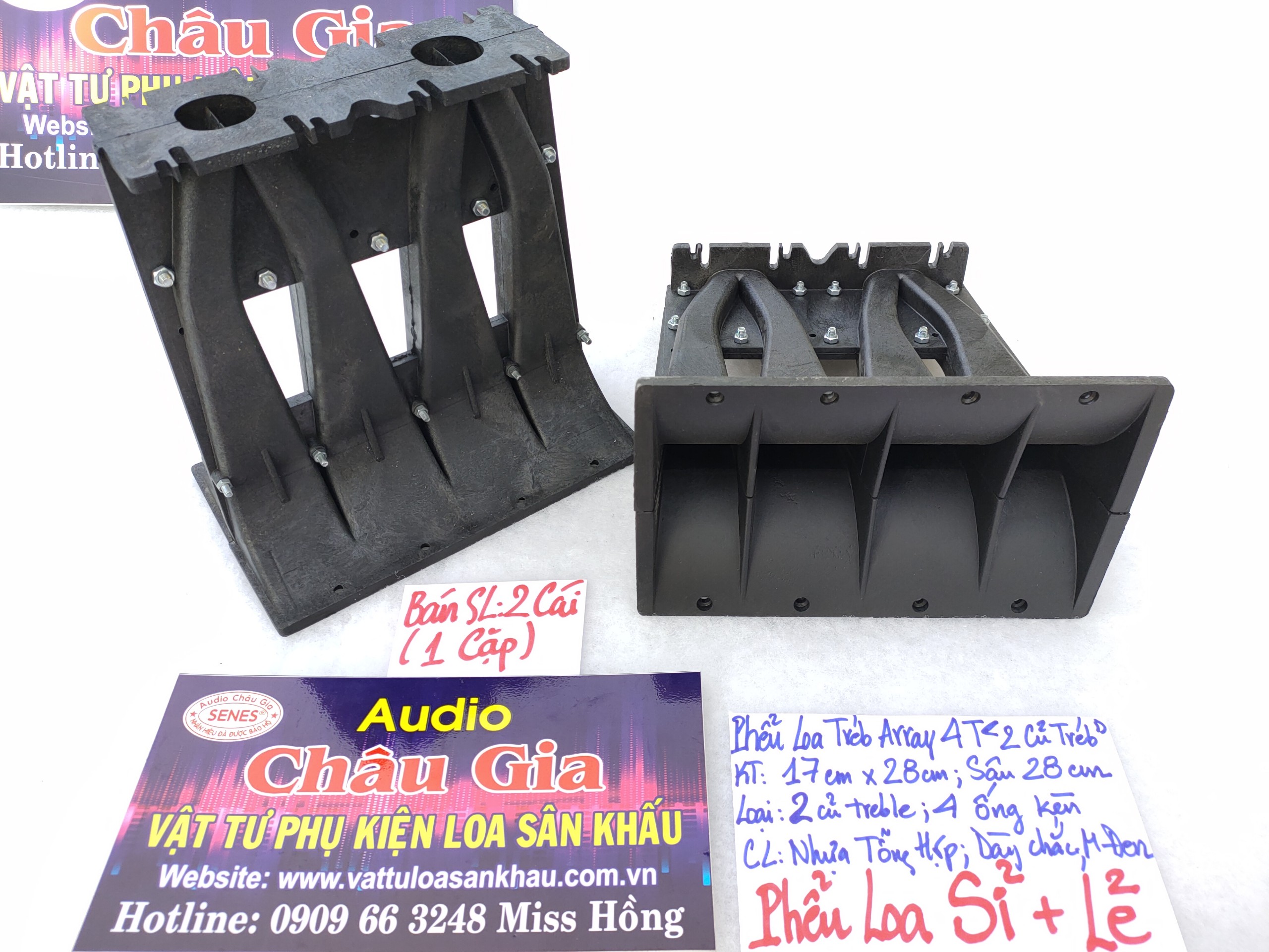 PHỂU LOA  ARRAY 4 TẤC 2 CỦ TREBLE AUDIO CHÂU GIA