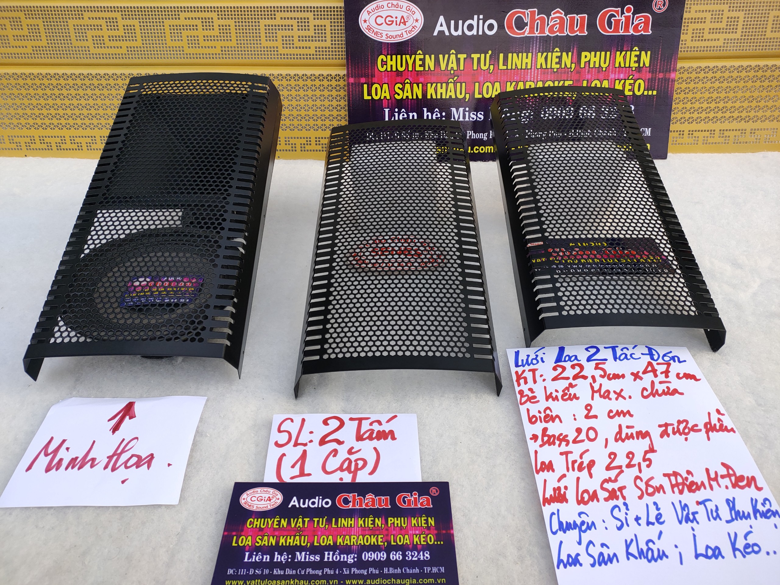 LƯỚI LOA 2 TẤC ĐƠN AUDIO CHÂU GIA