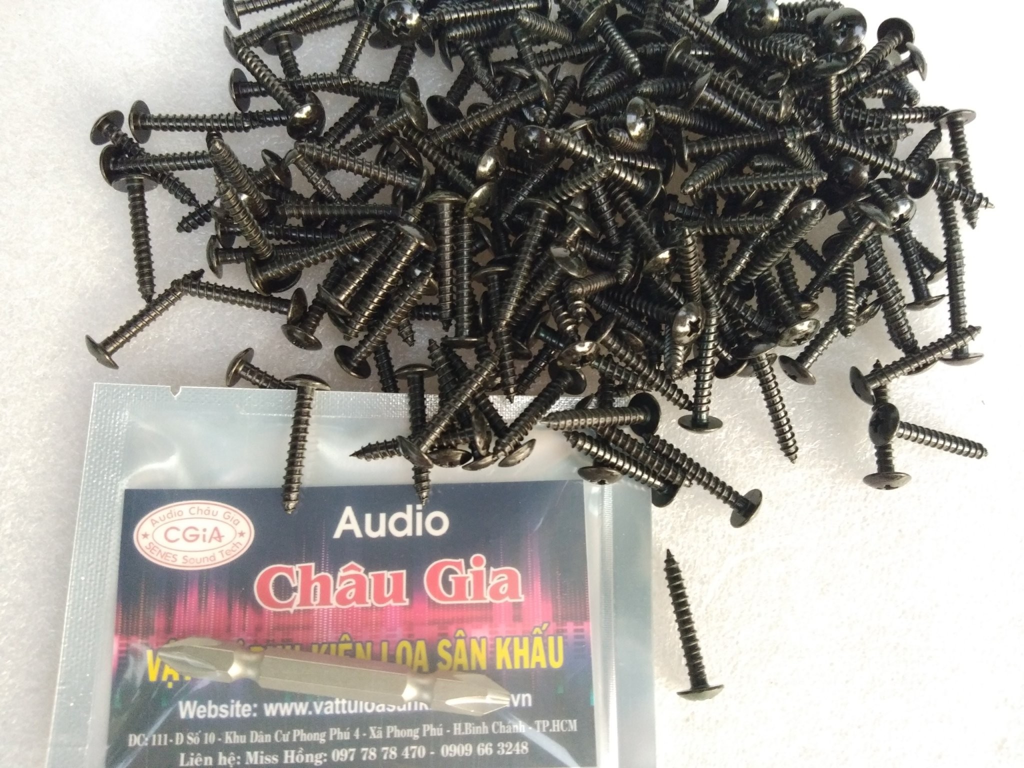 ỐC BẮT LƯỚI LOA, QUAI XÁCH, TRẠM LOA  2,5CM AUDIO CHÂU GIA