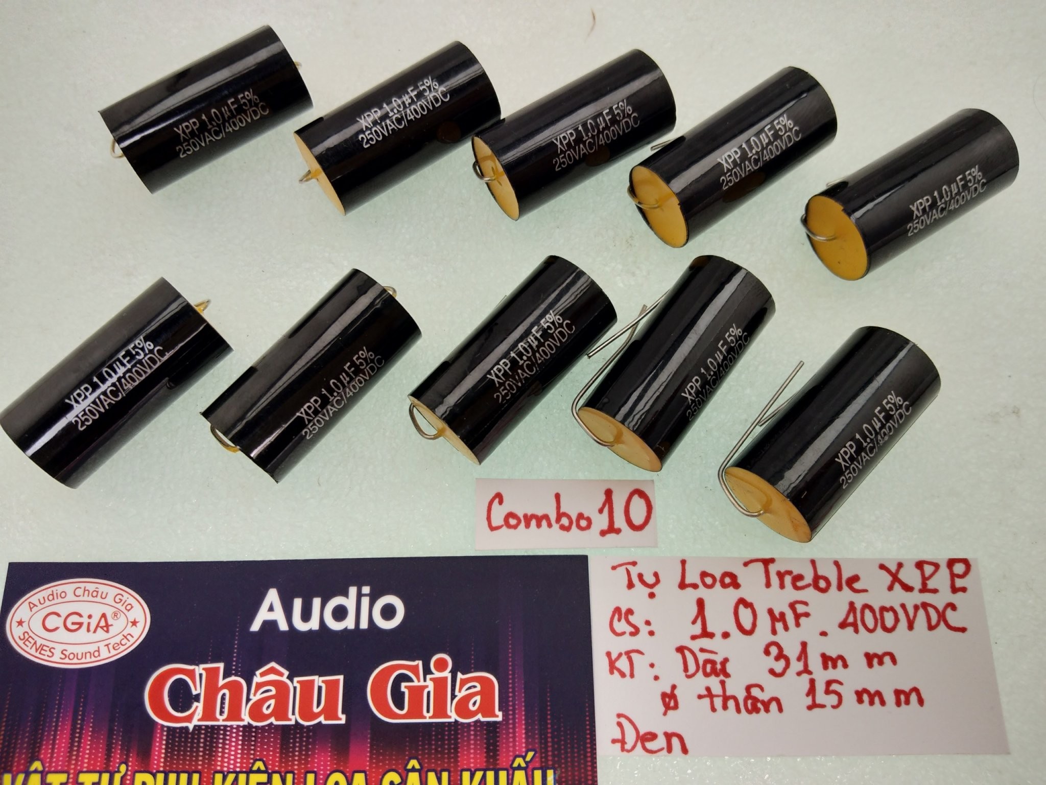 TỤ LOA TREBLE XPP 1.0MF 400VDC AUDIO CHÂU GIA