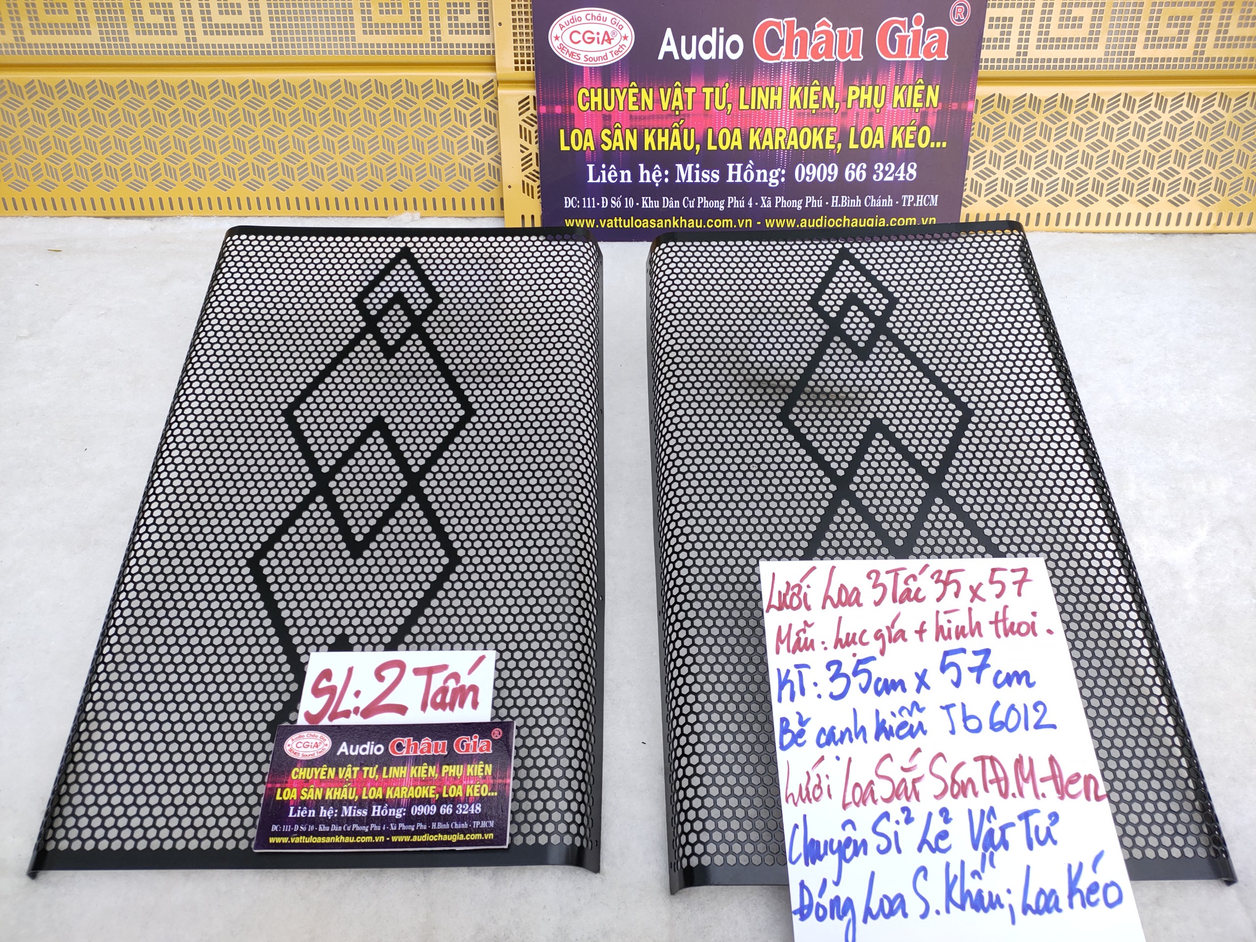 LƯỚI LOA 3 TẤC 35x57 AUDIO CHÂU GIA