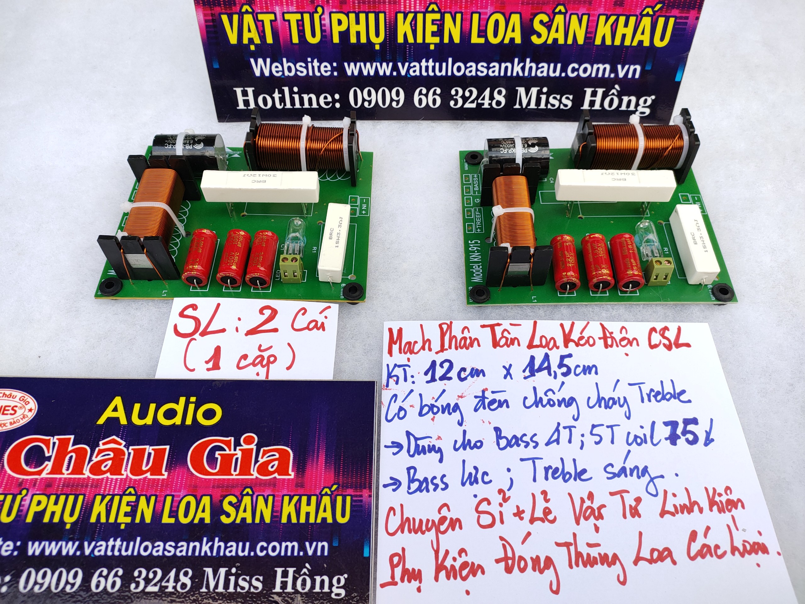 MẠCH PHÂN TẦN LOA KÉO ĐIỆN CÔNG SUẤT LỚN AUDIO CHÂU GIA