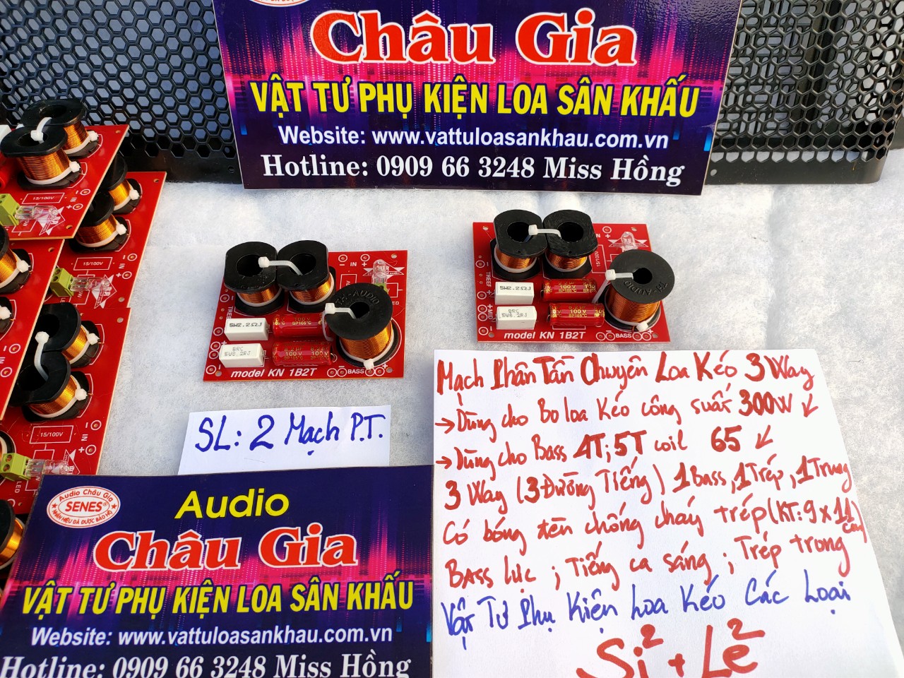 MẠCH PHÂN TẦN CHUYÊN LOA KÉO 3 WAY AUDIO CHÂU GIA