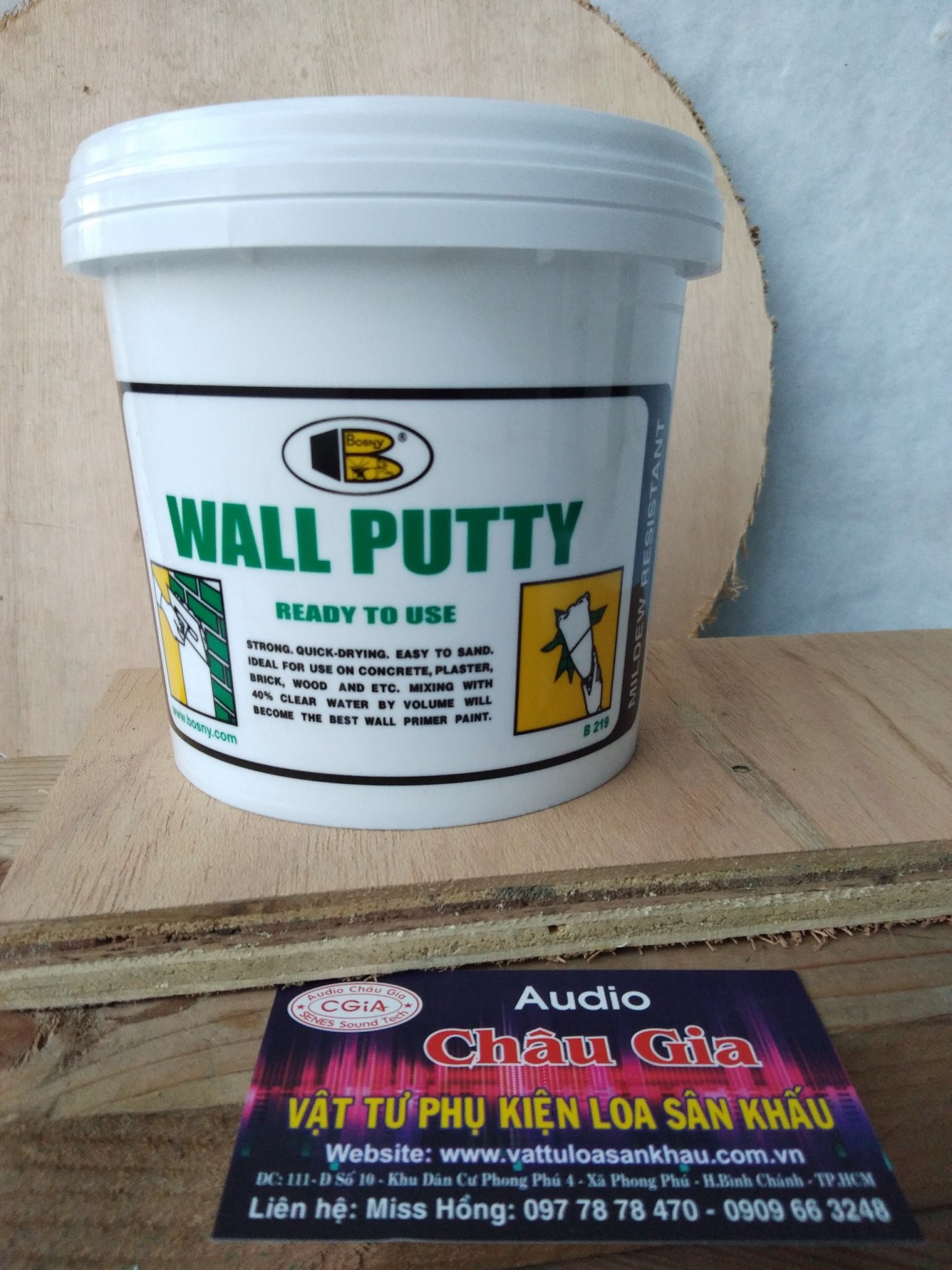 MATIT TRÉT THÙNG LOA WALL PUTTY BOSNY 1.5KG AUDIO CHÂU GIA