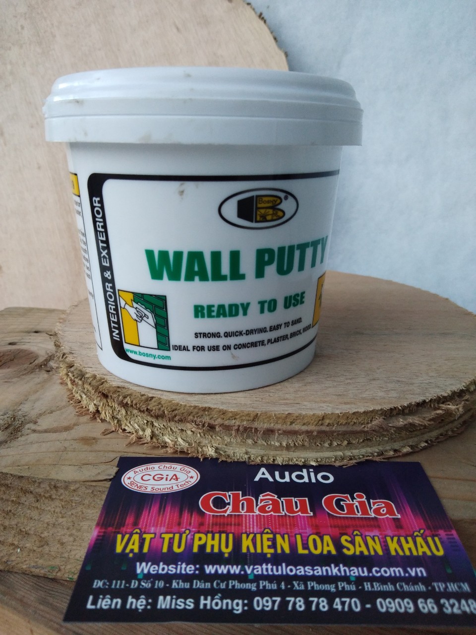 MATIT TRÉT THÙNG LOA WALL PUTTY BOSNY 0.5KG AUDIO CHÂU GIA