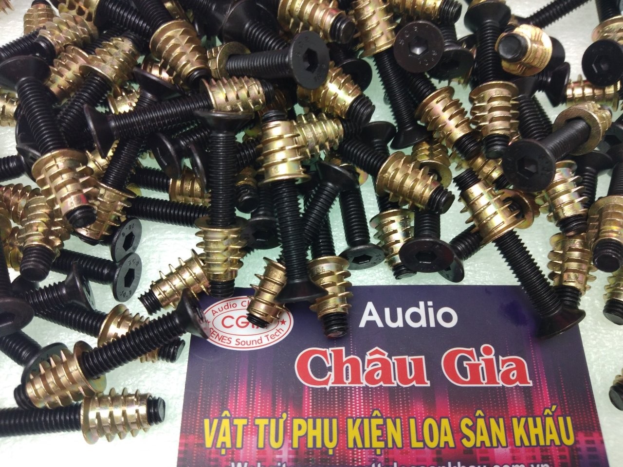 ỐC LỤC GIÁC BẮT LOA 6 LY DÀI 4CM ĐẦU CHÌM + CẤY AUDIO CHÂU GIA