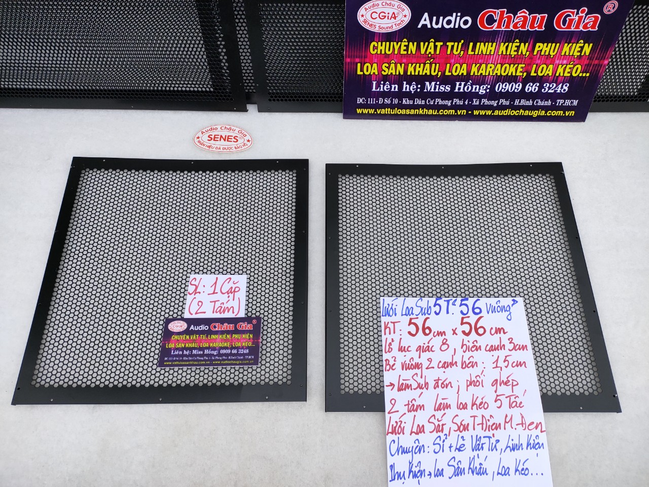 LƯỚI LOA SUB 5 TẤC 56 VUÔNG AUDIO CHÂU GIA