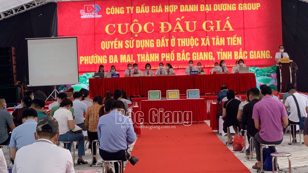 Bắc Giang: Đấu giá 79 lô đất ở, thu chênh lệch gần 110 tỷ đồng